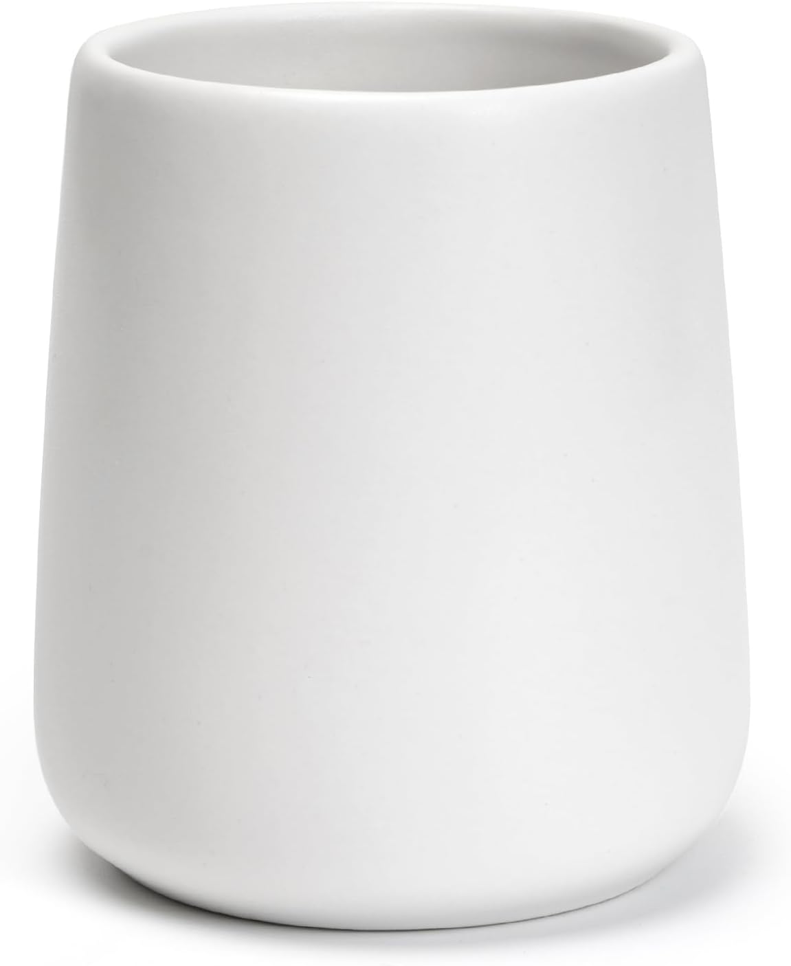 Bathroom Tumbler Cup Ceramic 13.5oz Reusable Toothbrush Cup 400ml, Toothbrush Holder Adequate for Your Bathroom (White)