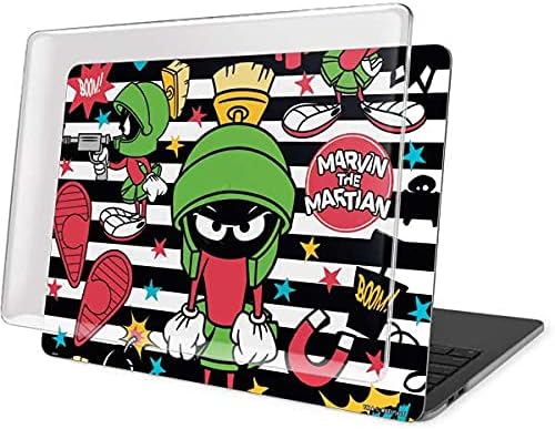 Skinit Case + Skin Compatible with MacBook Pro 15in (2016-19) - Officially Licensed Warner Bros Marvin The Martian Striped Patches Design
