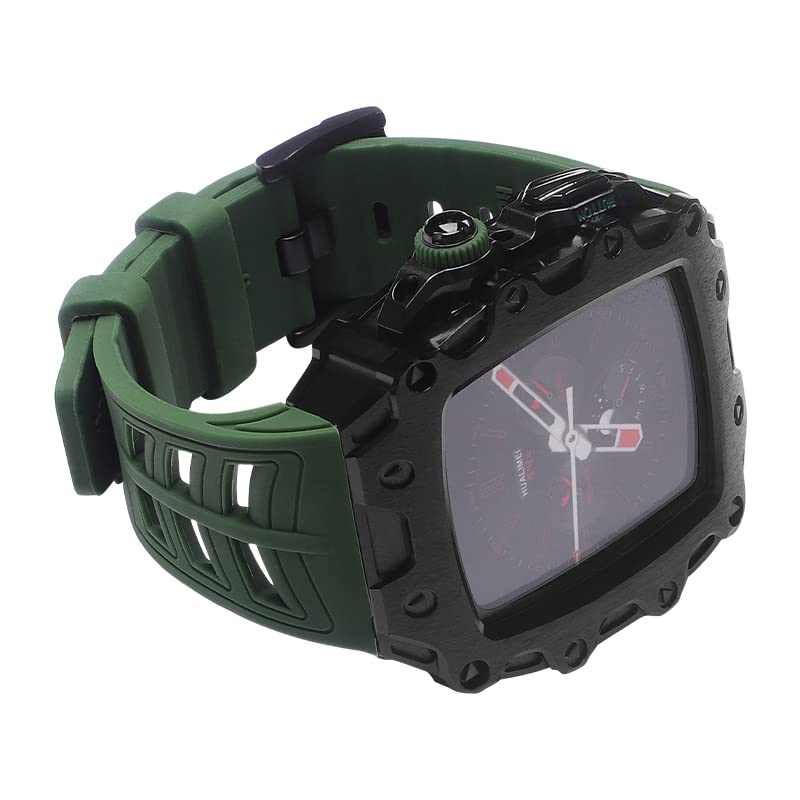 Ensemble de coques de montre en métal et bracelet caoutchouc pour Apple Watch 9 8 7 6