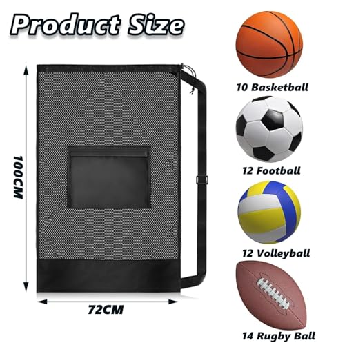 Tsathoggua Bolsa De Deporte Grande para Pelotas De Fútbol, Bolsa de Deporte de Alta Resistencia, Bolsa de Almacenamiento con Cordón, Bolsa de Malla para Llevar Baloncesto, Voleibol, Béisbol - imagen 2
