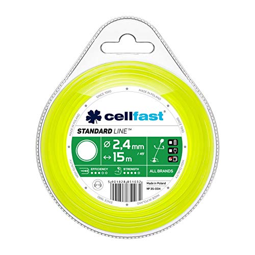 Preisvergleich Produktbild Cellfast Ersatzfaden Rasentrimmer 2,4mmx15m , Gelb