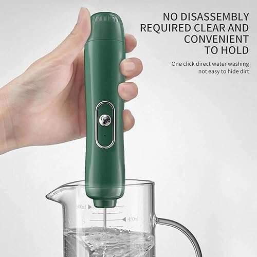 Miniatura 4 de Espumador de leche de mano, mezclador de bebidas a pilas para café, batidor eléctrico para hacer espuma, espumador de leche de acero inoxidable