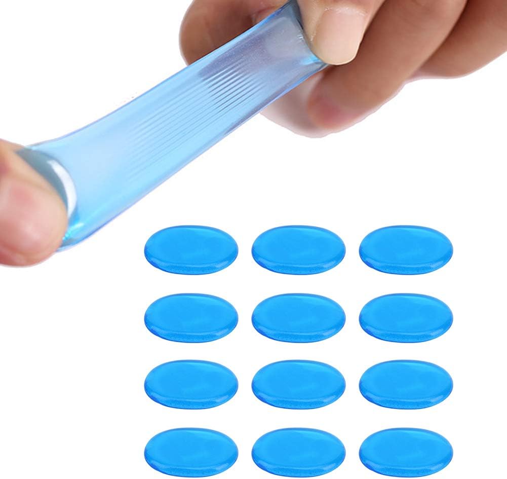 Drum Damper Silencer Percussion Control Blue for Quiet Practice Drum Kits 12PCs Silicone Adhesive