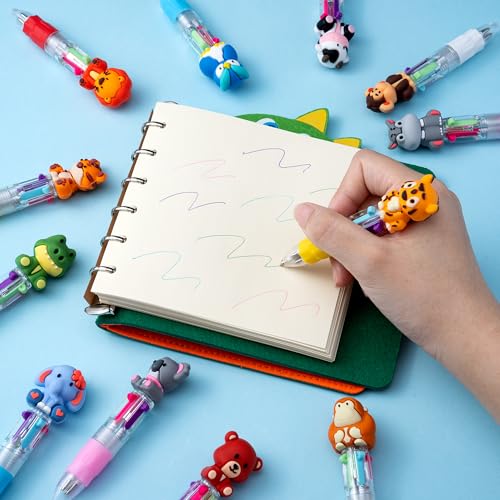Set de 24 bolígrafos multicolor con diseño animal safari miniatura 4