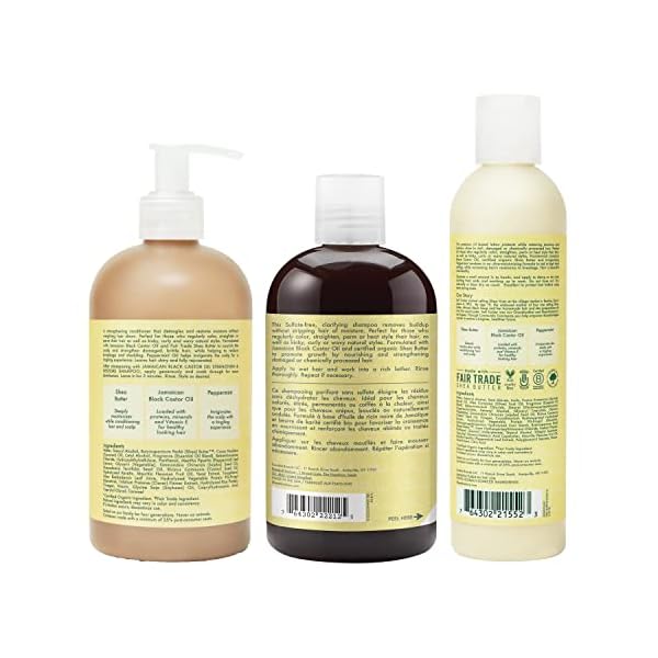 SheaMoisture Strengthen and Restore Shampoo, Conditioner and Styling Lotion for Curly Hair Mixed Hair Care Regimen with Shea Butter - Image 3