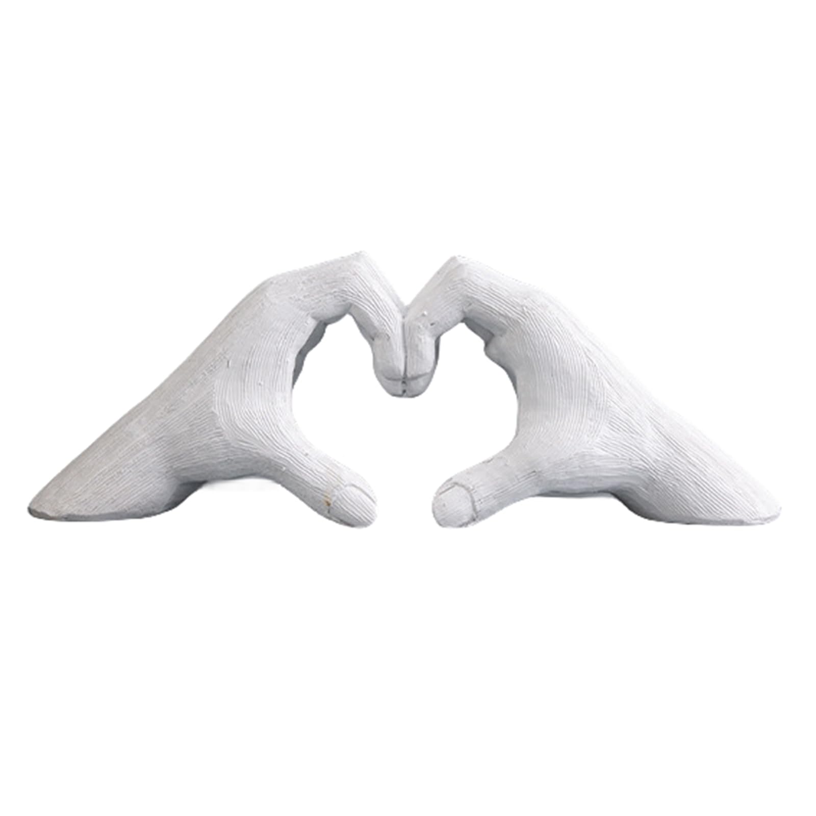 Zyqixluk Heart Gesture Statue Resin Hand Sculpture Golden Gesture Decoration Coffee Table Decor Love Finger Statue Modern Art Sculpture Finger Gold Home Decoration For Loved Ones,White