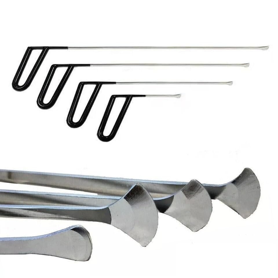 Whale Tail 4 Pcs PDR Tools Dent Repair Rod Hail Damage Removal Car Auto Body