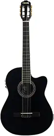 VIOLÃO CLÁSSICO ELÉTRO-ACÚSTICO LORENZZO 39' - SLIM CUTAWAY - NYLON PRETO VTLSC1954P – TONANTE