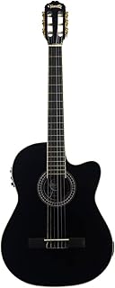 Violão clássico elétro-acústico lorenzzo 39" - slim cutaway - nylon pr