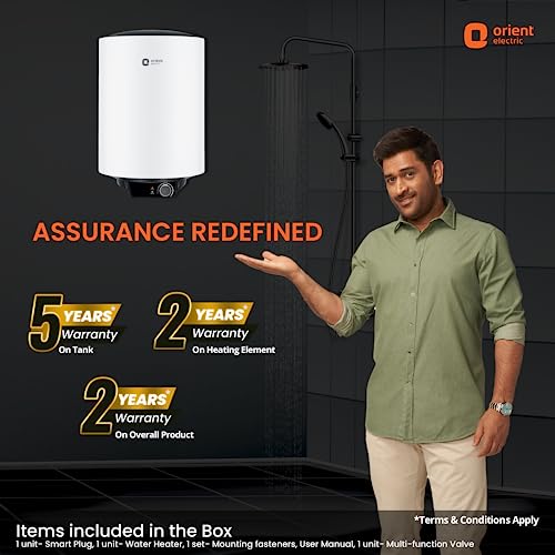 Image of Orient Enamour classic Smart|25L storage water heater|HPE technology - High pressure epoxy coated tank |Iot enabled with smart plug|5 star energy saving rating |8 bar pressure compatibility|suitable for high-rise buildings|5 years tank warranty