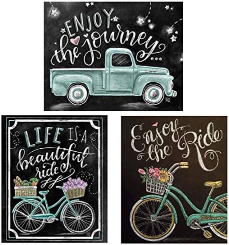 3 Pcs DIY 5D Diamond Painting Kit Full Drill Painting Diamond Sticker Stitch Painting Sets New Style Blackboard Cute Newspaper Painting Novel Toys For Adults&Children(10" x 12")