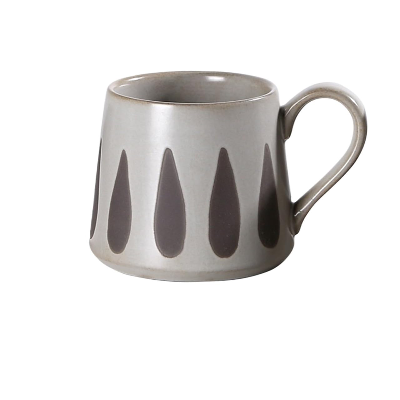 HLHLOP777 Coffee Mugs Water Drop Pattern Mug Coarse Ceramic Frosted Household Coffee Cup with Handle 250ml Coffee Cup