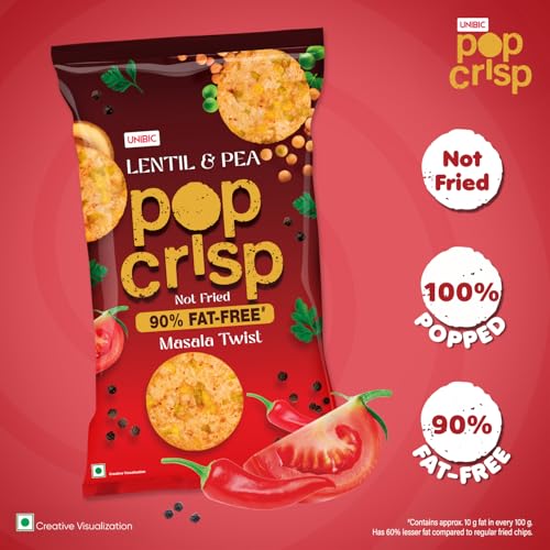 Image of UNIBIC LENTIL & PEA POP CRIPS (HERB) 12 X 4 X 40G