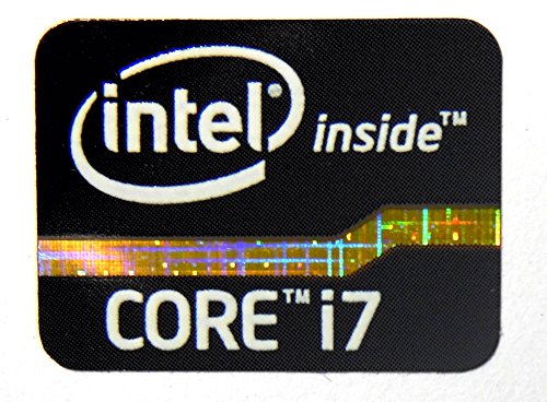 Original Intel Core i7 Inside Sticker Black 18 x 24.5mm [465]