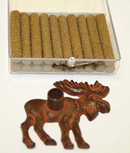Paine's Brass Metal Moose Incense Burner With 20 Balsam Fir Sticks #TOP15