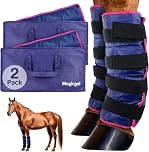 Magic Gel Horse Ice Pack - Cooling Leg Wraps for Hock, Ankle, Knee, Legs, Boots, and Hooves - Twin Ice Boot