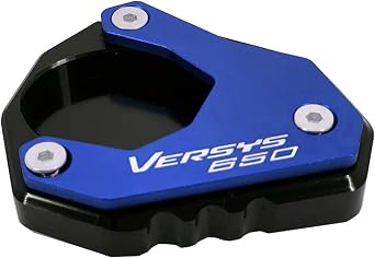 Compatible with VERSYS 650 VERSYS650 ABS 2010-2023 2019 2015 Motorcycle CNC Kickstand Foot Side Stand Extension Pad Support PlateBlue