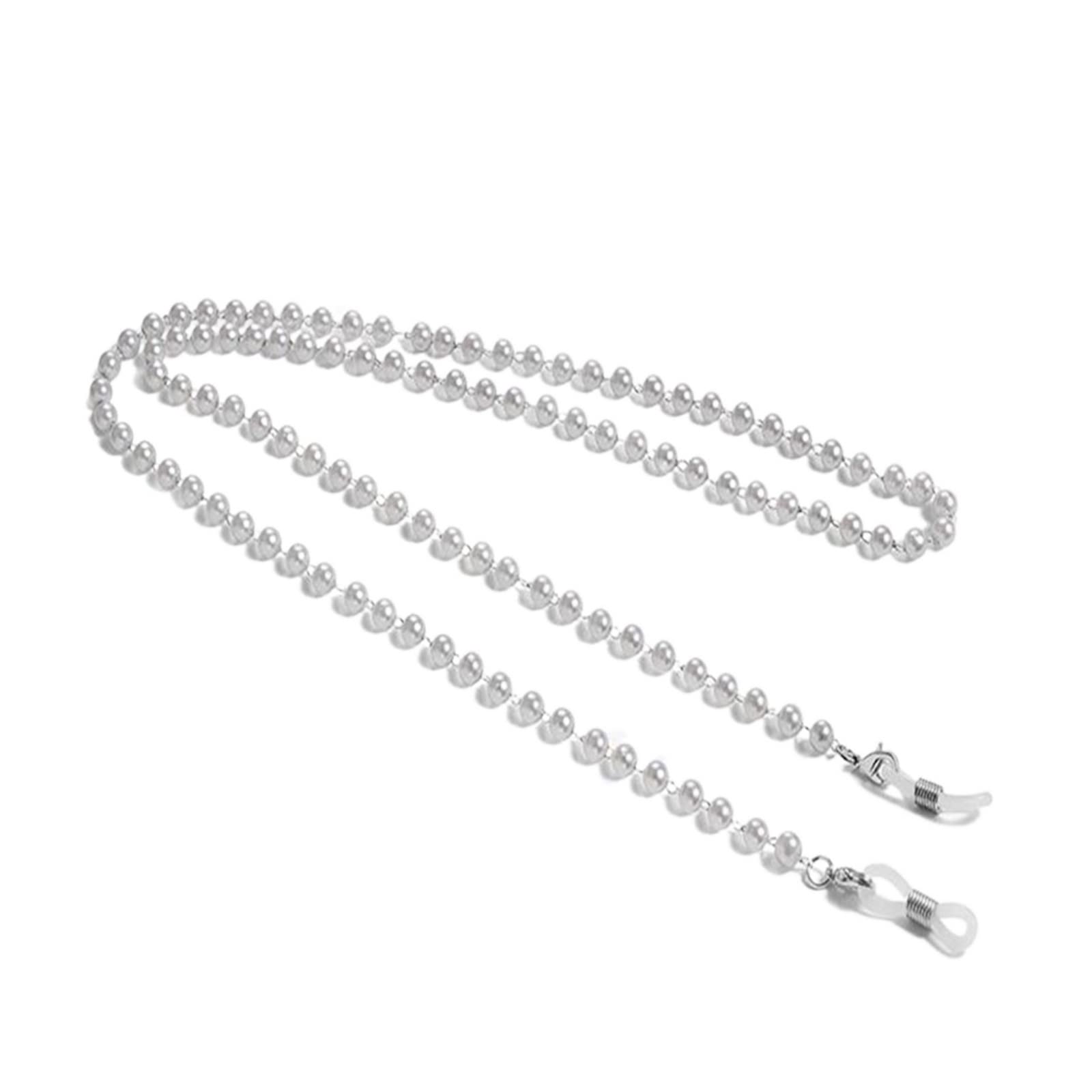 Cadena de gafas para mujer, cordón de perlas para gafas, correa de gafas de sol, cordones de cadena, accesorios casuales para gafas