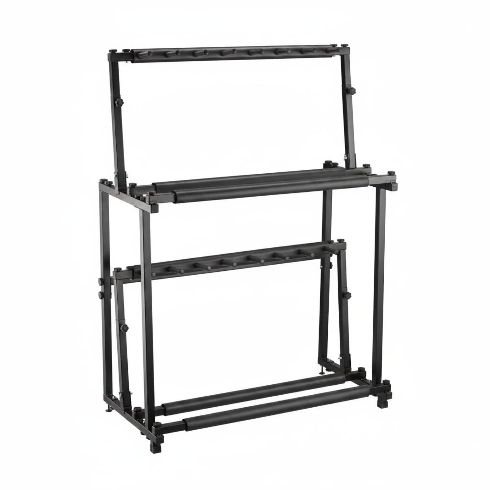 Qianly Porta Ukulele Regolabile Alta Capienza Supporto Chitarre Struttura in Metallo Espositore Strumenti per Musicisti, Esposizione, Negozio