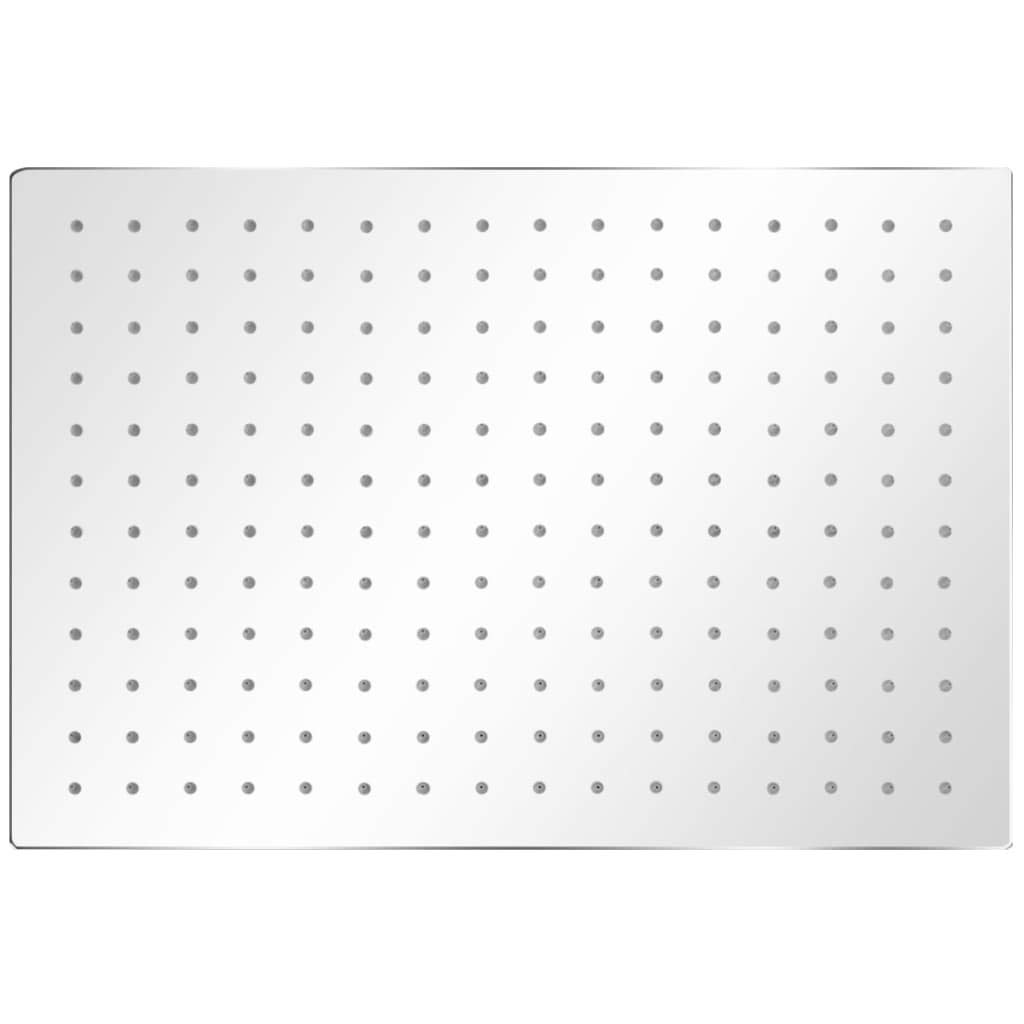 Cabezal de ducha efecto lluvia 2 pzs, LAPOOH Rociador Ducha, Ducha Lluvia, Alcachofa Ducha, Duchas De Baño Alcachofa Lluvia, Recambios Columna Ducha, acero inoxidable 30x40 cm