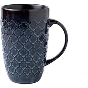 Ceramic coffee cup, Premium Ceramic Coffee Mug Mugs Tea Cup Water Cup,Mug Ceramic Coffee Mug Blue Starry Sky Tea Cup with Large Handle Pottery Mugs Gift and Home Cups Set