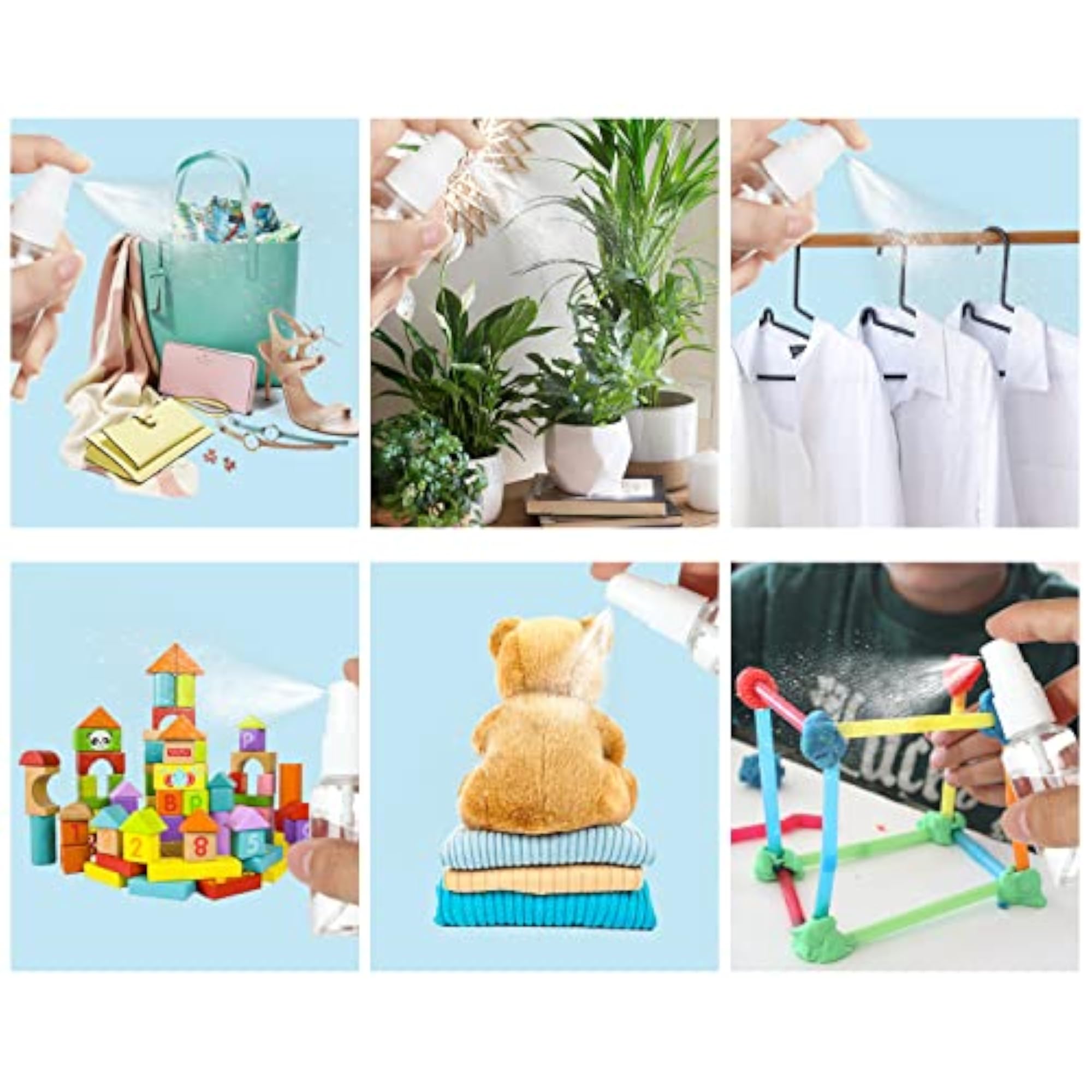 60PCS 1 Oz Mini Mist Sprayer Clear Spray Bottles