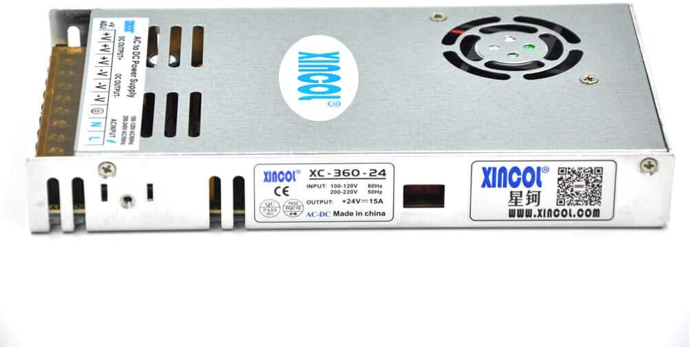XINCOL New Ultra-Thin AC110V/AC220V to DC24V Switching Power Supply 15A 360W Power Supply Unit Recommended for 3D Printer