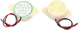 Aexit 2pcs DC Security & Surveillance 3-24V Industrial Continuous Sound Electronic Horns & Sirens Buzzer White