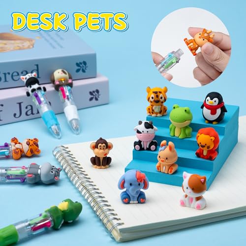 Set de 24 bolígrafos multicolor con diseño animal safari miniatura 5