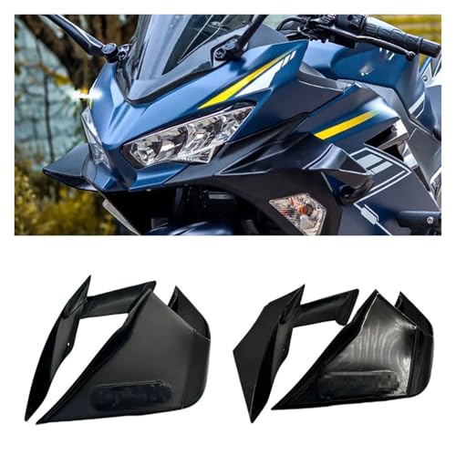 Ailerons aérodynamiques fixes stables Ninja 400 noir brillant