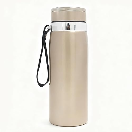 Botella de agua de acero inoxidable con aislamiento de oro de 27 onzas, botella de agua deportiva, ideal para viajes