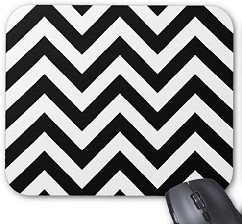 Ouliyou Black And White Zigzag Chevrons Pattern Mouse Pad