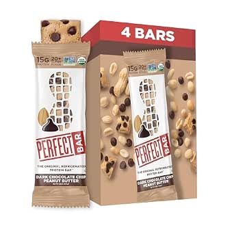 Perfect Bar Gluten-Free Dark Chocolate Chip Peanut Butter Protein Bar 4 Count