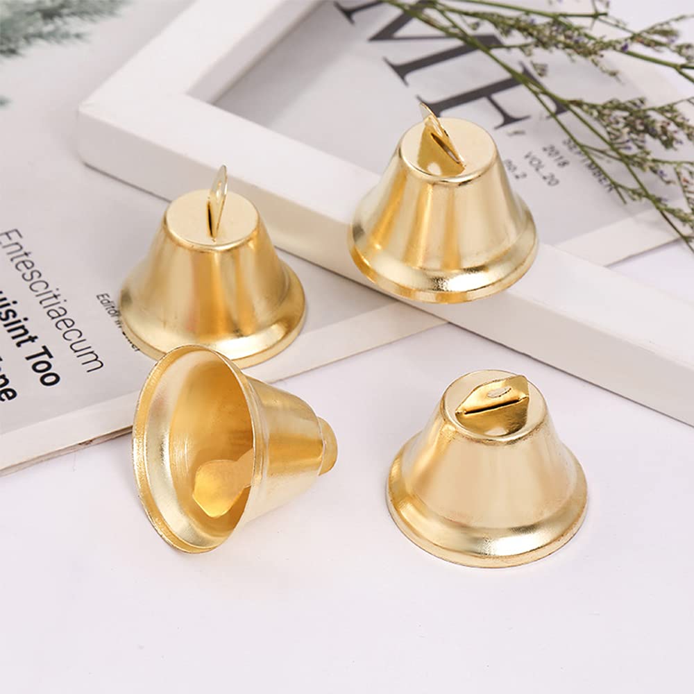 Youmen 60 Pcs Campanas de Navidad Doradas Plata Cascabeles para Árbol Decoración Fiesta