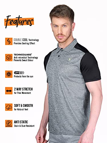Image of TECHNOSPORT Men's Slim Fit Active T-Shirt - (MTP537 P) Pack of 1