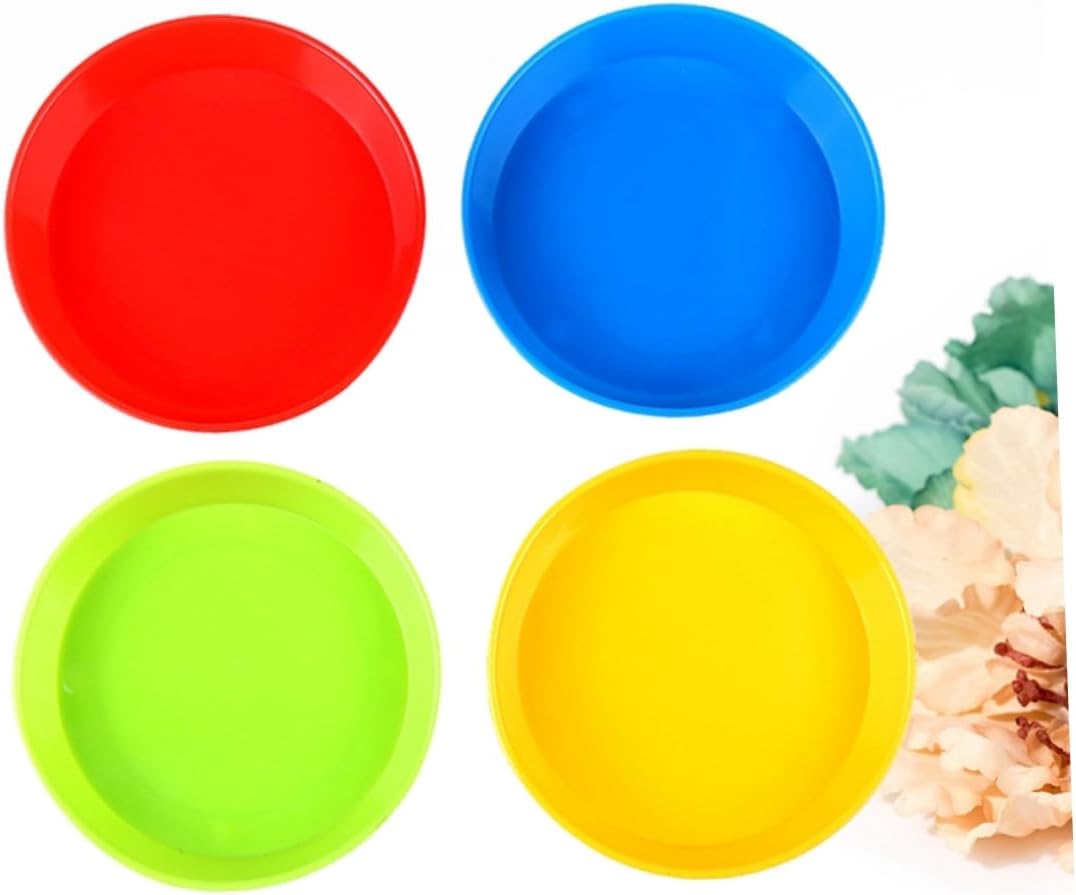Angoily 4pcs Plastic Paint Mixing Tray for Boys and Girls Art Palette Deep Bowl Paint Holder Tray for Oil Watercolour