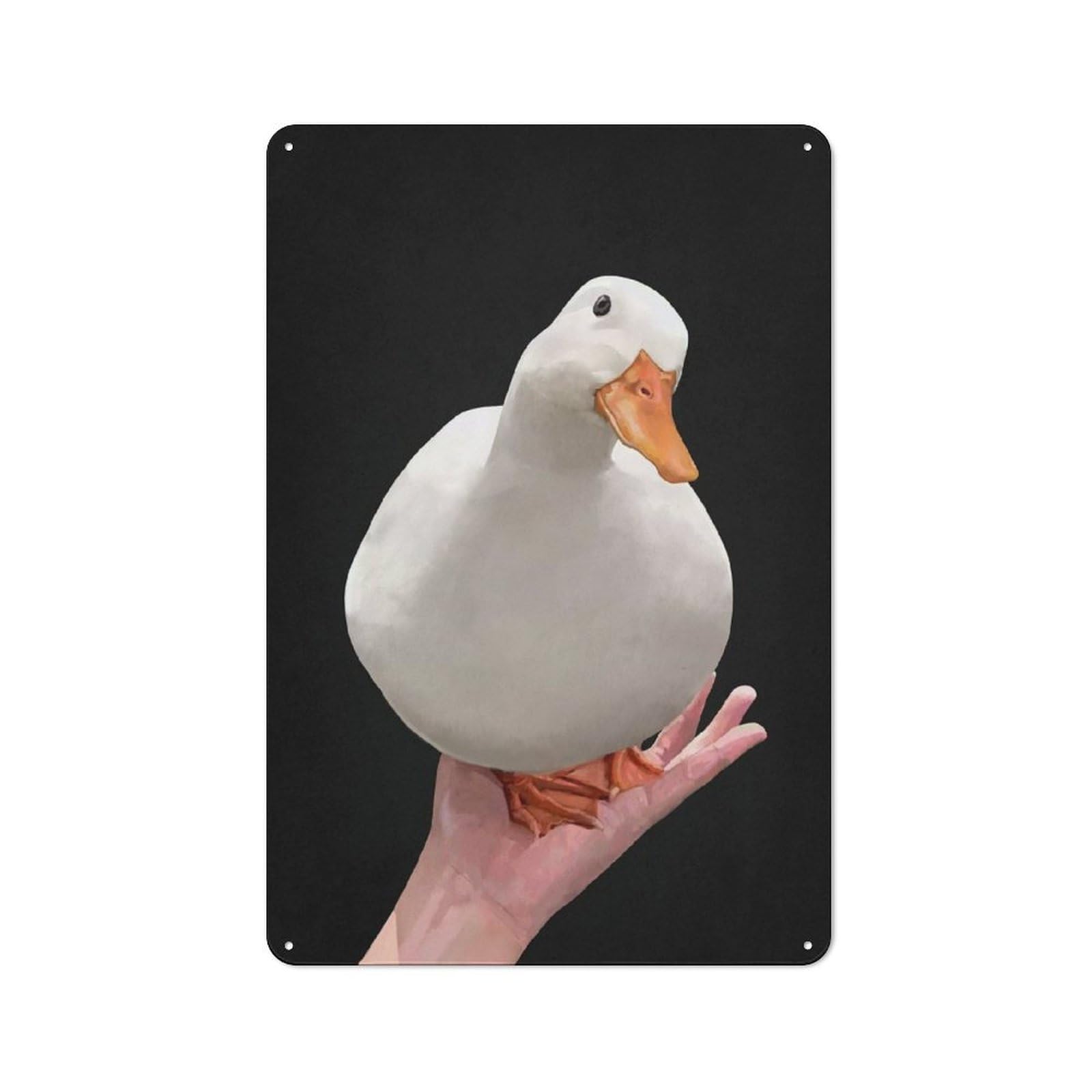 Junmoney Style-19 Duck On Palm Meme Vintage Tin Sign 30X20cm For Café Or Restaurant, For Café Owners And Decorators, For Retro Home Interiors