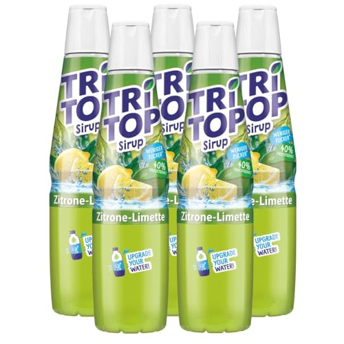 Tri Top Getränke-Sirup Zitrone-Limette 600ml - kalorienarm (5er Pack)