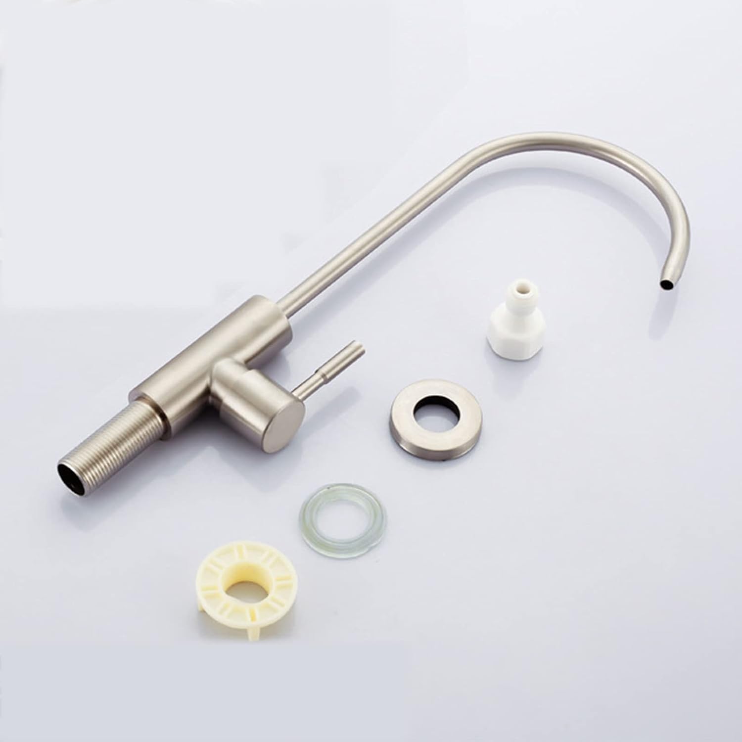Grifo purificador de agua, grifo de cocina de acero inoxidable para beber directamente, núcleo de válvula de disco de cerámica, accesorio purificador de agua doméstico de 2 puntos