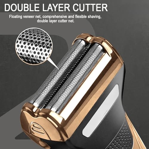 Image of (𝟏𝟓 𝐘𝐞𝐚𝐫𝐬 𝐖𝐚𝐫𝐫𝐚𝐧𝐭𝐲) 3-in-1 Electric Shaver & Trimmer for Men | Multi-Function Rechargeable Razor with Nose, Beard & Hair Trimmer Attachments | Smooth Shaving & Precision