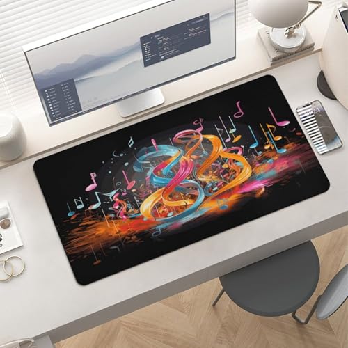 Colorful Musical Note Desk Mat Non-Slip Large Mouse Pad miniatura 6