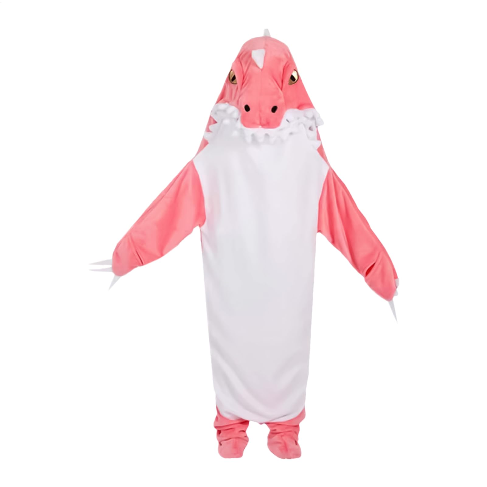 Piżama Dinozaur Luźny Fitting Urocza Odzież Nocna | Kombinezon Z Kapturem W Dinozaura Podczas Halloween I Bożego Narodzenia Imprez I Parad Dla Kobiet Chłopaków Dziewczyn I Żon