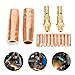 Welding Torch Accessory Kit 14PCS Set Brass Red Copper Gas Nozzles Diffusers Electrodes for Magnum 100L Tweco Mini 1 MIG Welding Guns