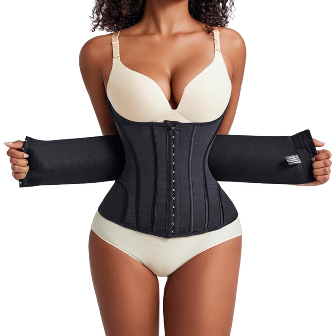 MISTHIN Waist Cincher Shaperwear for Womem Full Body Women Double Belt Wrap Corset Trainer Tummy Control Shaper