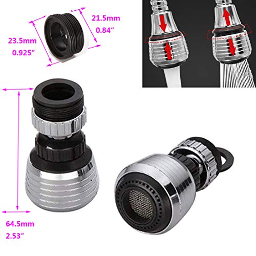 Mokell 360 Degree Rotate Faucet,Deluxe Internal Thread Nozzle Filter Adapter Water Saving Bubbler Connector Swivel Tap Aerator Diffuser Kitchen Accessories for Restaurant, Home & Hotel(6PCS)