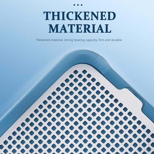Indoor Dog Potty Tray - Mesh Dog Training Toilet Plastic Potty Tray Puppy Toilet -Slide - Mesh Training (Blue) - Image 4