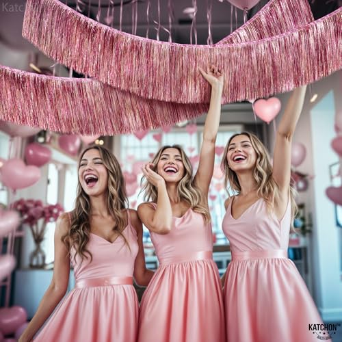 KatchOn, XtraLarge Pink Fringe Banner - 6.5 Ft,Pack of 2 | Mother's Day Decorations, Birthday Decorations, Gender Reveal, Bachelorette Party Decorations | Bridal Shower Decorations by KatchOn - Image 5