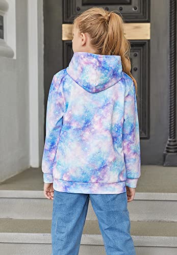 Image of uideazone Girls Pullover Hoodies 3D Graphic Printed Hooded Sweatshirt with Pocket 4-14 Years