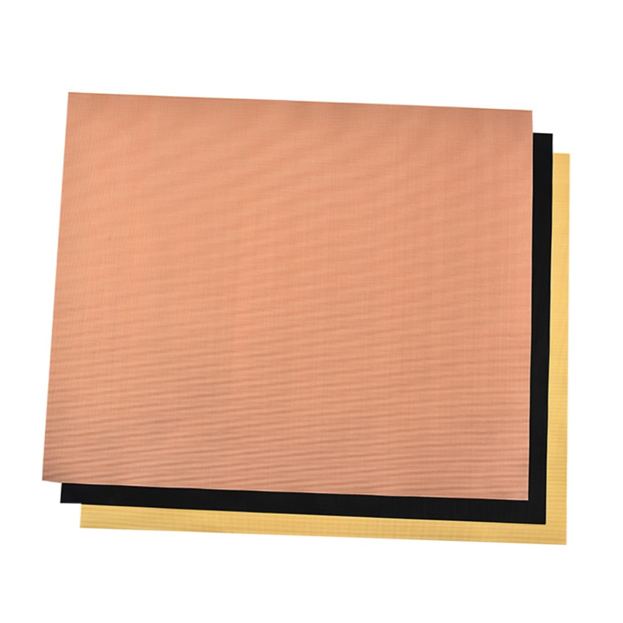 JOINPAYA 1set Reusable Bbq Grill Mats Heat Resistant Non Stick Glass Fiber Baking Pads for Outdoor Cooking for Vegetables Bacon Fish Kebab and More Black Yellow 3pcs