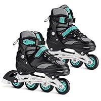 Navaris Inline Skates für Jungen & Mädchen - Inline Rollschuhe größenverstellbar - Inlineskates mit Werkzeugsatz - Größe einstellbar